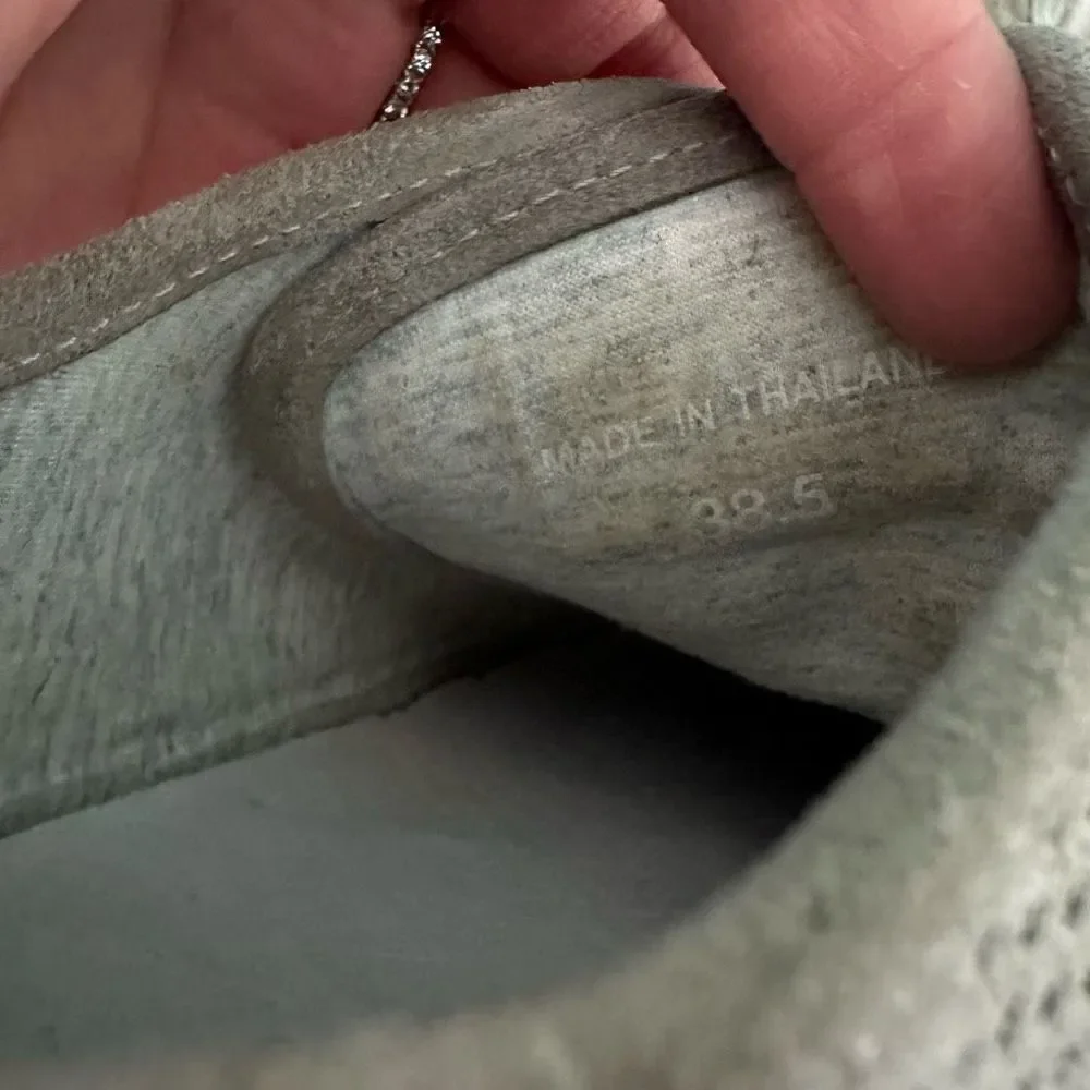 Rag & Bone Women’s Standard Issue Perforated Grey Suede Leather Low Top Sneaker